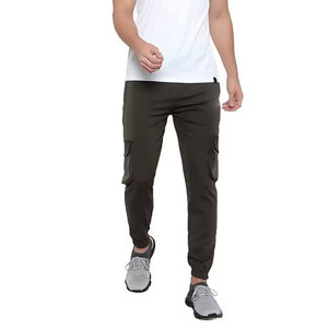 <b>Men</b> Gym Pants Athletic Workout Joggers Stretch Fabric Training <b>Trousers</b> For Fitness Sports Use - Product Image 1