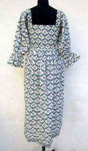 Impressionnant Designer Impression en Tissu de Coton Maxi Robes en Taille et Couleur Personnalisées pour Femmes Dames pour le Printemps d'été - Product Image 3