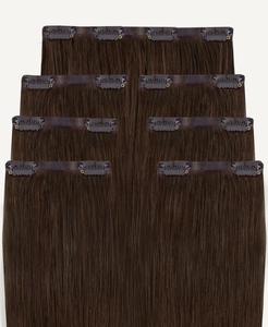 Extensions de Cheveux Naturels Invisibles à Clip Couleur #4 Vierge Remy Trame à la Machine Dessinée à l'Unique Extensions de Cheveux Raides de Haute Qualité - Product Image 1
