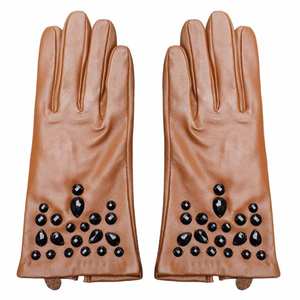 Gants d'hiver personnalisés en cuir, chauds et tendances pour femmes, style uni, couleur personnalisée, pour un usage quotidien décontracté. - Product Image 6