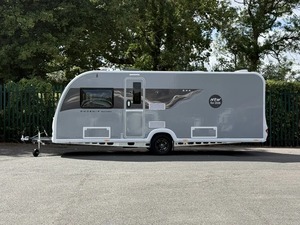 Phoenix Gray 4x4 Lightweight Travel Trailer Caravan Mini Modern Aluminum <b>Sticker</b> Design with Independent Suspension for Camping - Product Image 2