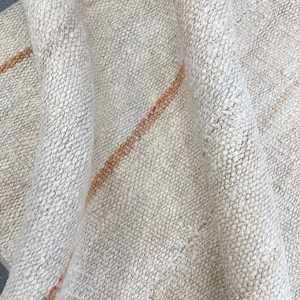 Tapis turc vintage 5,7x6,9 pi (174x209 cm), tapis oriental blanc et marron - Product Image 5