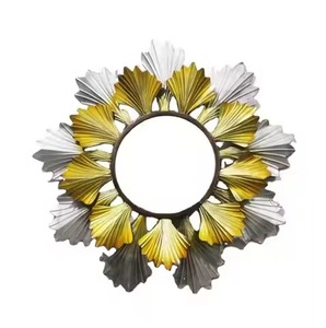 Espejo de pared hecho a mano, marco de Metal, decoración de lujo para el hogar, espejo decorativo para colgar en la pared para sala de estar y dormitorio - Product Image 2