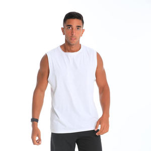 Débardeur blanc sans manches pour homme, décontracté, de haute qualité, dernier design, respirant, tricoté, pour la salle de sport, vente en gros - Product Image 1