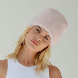 หมวกบีนนี่บุซับในของผู้ชายและผู้หญิงสไตล์อเมริกันหมวกบีนนี่ถักลายลายตารางหมากรุก - Product Image 3