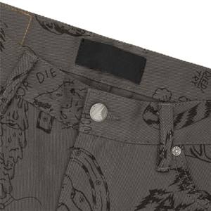 Pantalon à imprimé graphique-Pantalon audacieux et élégant pour hommes et femmes, parfait pour le streetwear et la mode - Product Image 4