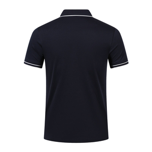 Uniforme con patrón de logotipo impreso personalizado para polos para hombre, algodón poliéster de alta calidad, 300 gramos, camisetas de Golf lisas en blanco ajustadas - Product Image 3