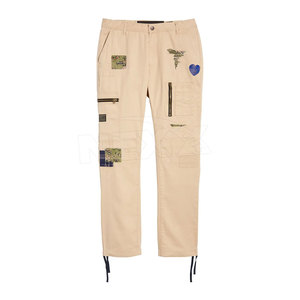 กางเกงคาร์โก้ผู้ชายคุณภาพสูงสั่งตัดพิเศษ เอวกลาง ผ้าฝ้าย 100% เป็นมิตรกับสิ่งแวดล้อม ระบายอากาศได้ดี - Product Image 1