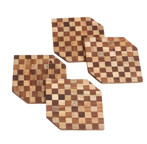 Sous-verres en bois écologiques, design tendance, décoration de table, forme arrondie créative et contemporaine, dessous de plat, dessous de plat chauds, tapis - Product Image 4