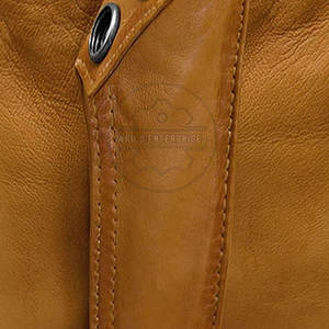 กางเกงหนังทำจากโรงงานสำหรับผู้ชายสไตล์ลำลองน้ำหนักเบาลายกลางเอวตรงขายดี - Product Image 5