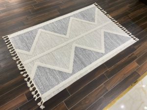 Juego de Alfombras Adiva Modernas de Jacquard Floral Turco, Tejidas en Polipropileno, con Base de Yute de Pelo Alto, Acolchadas, Hechas a Máquina, de Grosor Medio - Product Image 2