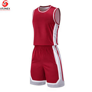 Ensemble de maillots de basket-ball en polyester 100% respirant, à séchage rapide, de haute qualité, avec logo personnalisé, tendance et nouveau, en gros - Product Image 1
