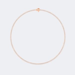 Collier tennis en diamants ronds sertis à griffes 7.30 CTW - Product Image 3