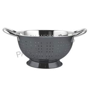 Ensemble de 4 passoires grises avec poignée en acier inoxydable Passoire en métal Vaisselle - Product Image 1