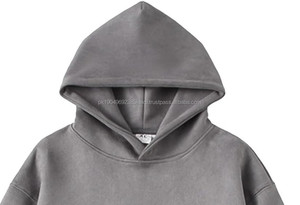 Sweat-shirt de luxe à col montant, de haute qualité, en coton biologique lourd, sweat-shirt à logo personnalisé, sweat-shirt à col rond surdimensionné - Product Image 5