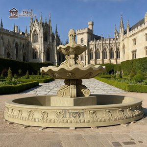 Trevi Tay Khắc Cổ Ngoài Trời Lâu Đài Vườn Đơn Giản Đá Cẩm Thạch Bằng Đá Sa Thạch Đài Phun Nước Để Bán - Product Image 6