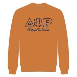 Delta Psi Rho Sorority Crewneck Sweatshirt Gold Cotton <b>Poly</b> <b>Filling</b> the Voids Greek Life Apparel Soft Comfortable Casual Wear - Product Image 2