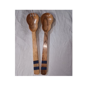 Couverts en bois écologiques de 2 avec vernis pour la maison et les ustensiles de cuisine à bas prix, ensembles de couverts en bois de mangue de bonne qualité - Product Image 5