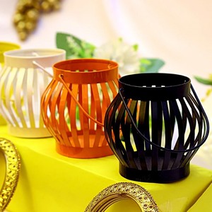 <b>Set</b> 4 Vintage Moroccan Multicolored Brass <b>Lanterns</b> Handmade Eco-Friendly Indoor Outdoor Hanging Candle Holder for Religious - Product Image 1