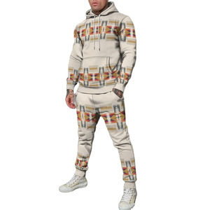 Fournisseur de survêtement athlétique deux pièces pour hommes, sweat-shirt à capuche en polaire épaisse de qualité supérieure et pantalon de survêtement - Product Image 4