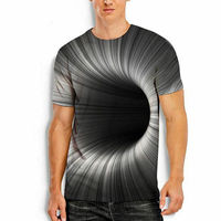 Camiseta de manga corta con estampado 3D informal de verano divertido para hombre, camisetas gráficas con efecto de sublimación