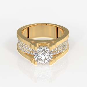 Bruce Men's Sterling Silver <b>Ring</b> with Moissanite Diamond Elegant Men's Accessory - Product Image 1