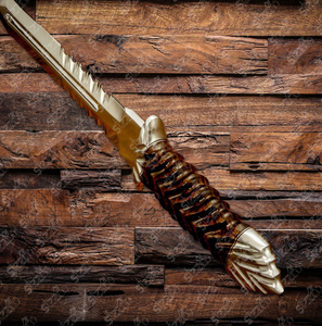 Cuchillo Bowie de caza y camping hecho a mano con hoja fija de acero D2, con funda de madera forjada y cuero, regalo ideal para él. - Product Image 3