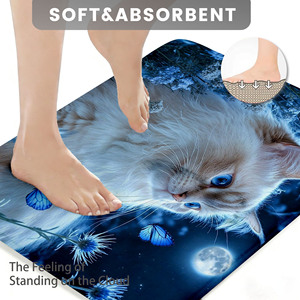 Custom Printed Printed <b>Bathroom</b> Rug <b>Set</b> for <b>Bathroom</b> Non-Slip Shower Curtain Bath <b>Mat</b> - Product Image 3