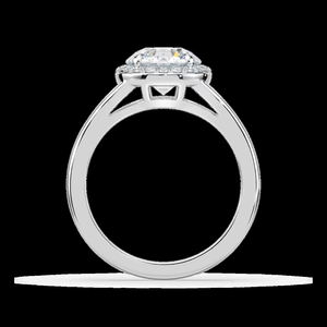 แหวนหมั้นเพชรทรงกลม 2.10 กะรัต ผลิตในห้องปฏิบัติการ ได้รับการรับรองจาก IGI ตัวเรือนทองคำแท้ 14k แบบขาแหวนแยก - Product Image 2