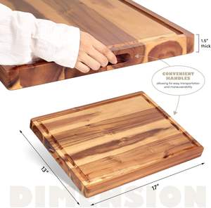 Planche à découper en bois pour apéritifs, charcuteries et préparation culinaire – Accessoires de cuisine portables et durables - Product Image 3