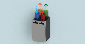 Ventilador de Recuperación de Calor de Flujo Contrario de Alta Eficiencia HRV 375m3/h, Cuerpo de EPP, 8 Vías de Aire, para Hoteles y Oficinas, Aire Fresco - Product Image 3