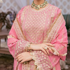 ชุดสูทลำลองสำหรับผู้หญิงมาใหม่ออกแบบได้ตามต้องการชุดมุสลิมสำหรับผู้หญิงปากีสถาน salwar kameez พร้อมด้วย dupatta 3ชิ้น - Product Image 4