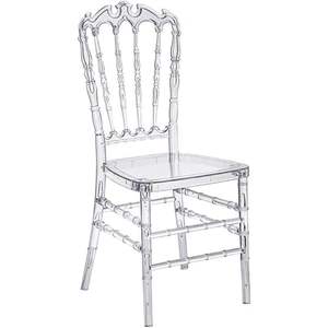 Juego de 4 Elegantes Sillas de Comedor Acrílicas Transparentes, Estilo Fantasma, Cristalinas, Apilables, para Bodas y Eventos - Product Image 4