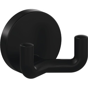HEWI Double <b>Hook</b> 477.90B025-43.5mm Projection Polyamide 90 Deep <b>Black</b> Matt 50mm Wall <b>Hook</b> - Product Image 1
