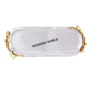 Bandeja de chocolate martillado de lujo, plato de chocolate de diseñador con forma rectangular, superventas, nueva bandeja de chocolate elegante - Product Image 2