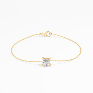 Venta al por mayor 0,25 Ct Lab Grown Princess Cut Diamond Bracelet en 14K y 18K Gold Trendy para uso diario - Product Image 1