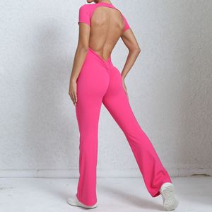 Combinaison et barboteuse Yoga Workout Romper Workout Jumpsuit pour femmes Yoga Gym Playsuit Workout Jumpsuit - Product Image 3