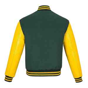 New Classic Streetwear <b>Leather</b> Sleeves Winter Letterman <b>Jacket</b> Plus Size Man Varsity <b>Jacket</b> - Product Image 2