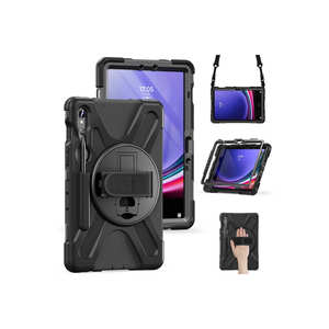 Étui robuste pour Galaxy Tab S9 FE Pro de 11 pouces - TPU/PC/Cuir, rabat à trois volets, porte-stylet, protection contre les chocs - Product Image 5