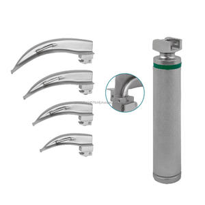 Nouveauté : Kit de laryngoscope à fibre optique en acier inoxydable Macintosh, à usage unique, 4 lames, certifié CE ISO, disponible en OEM - Product Image 2
