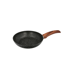 Padella antiaderente in alluminio forgiato con finitura effetto pietra, 20 x 4,5 cm. Impugnatura gommata. - Product Image 1