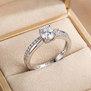 Jeulia Rose Gold Plated Twist Round <b>Solitaire</b> Engagement <b>Ring</b> in Sterling <b>Silver</b> - Product Image 4
