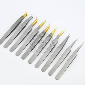 Meilleure pince à épiler pour extensions de cils à pointe en fibre, droite, isolante, pointue, à pointe Mega Boot, courbée à 90 degrés, outil classique pour cils - Product Image 1