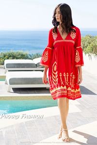 Nouveau produit à la mode pour femmes, broderie de styliste, robe courte à manches longues, tenue décontractée, robes d'occasion - Product Image 5