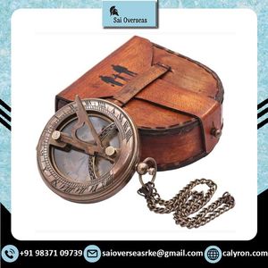 2024 nouveauté classique en laiton poche Navigation boussole Portable outil de voyage avec Style Antique Look et chaîne à vendre - Product Image 2