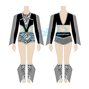 Equipo de entrenamiento de competición OEM para niñas, ropa de actuación, Ropa de baile de porristas, uniforme de baile Majorette 2025, los mejores uniformes Majorette - Product Image 3