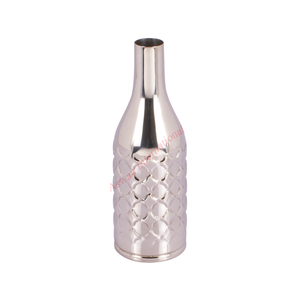 Floreros de Metal de hierro de diseño moderno hechos a mano forma personalizada con acabado de cobre jarrones decorativos de calidad eco-sostenible - Product Image 3