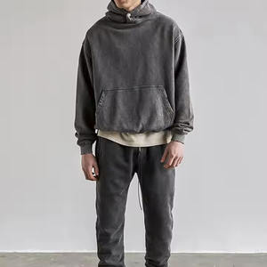 Custom Heavyweight 420 Gsm Hoodie No String Custom Men Distressed Oversized Blank Vintage Acid Washed Hoodie Unisex - Product Image 4