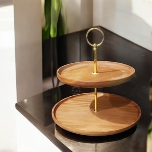 Soporte de pastel de madera y Metal de calidad Superior para decoración de mesa de cena y fiesta celebración pastel servir herramientas de pastel - Product Image 2