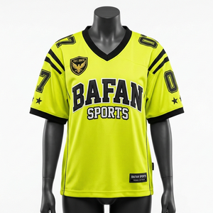 <b>Womens</b> Football Jersey 180 GSM Micro Mesh Polyester <b>Neon</b> Yellow Black Shoulder Stripe Panels Custom Logo <b>Womens</b> Football Jersey - Product Image 1